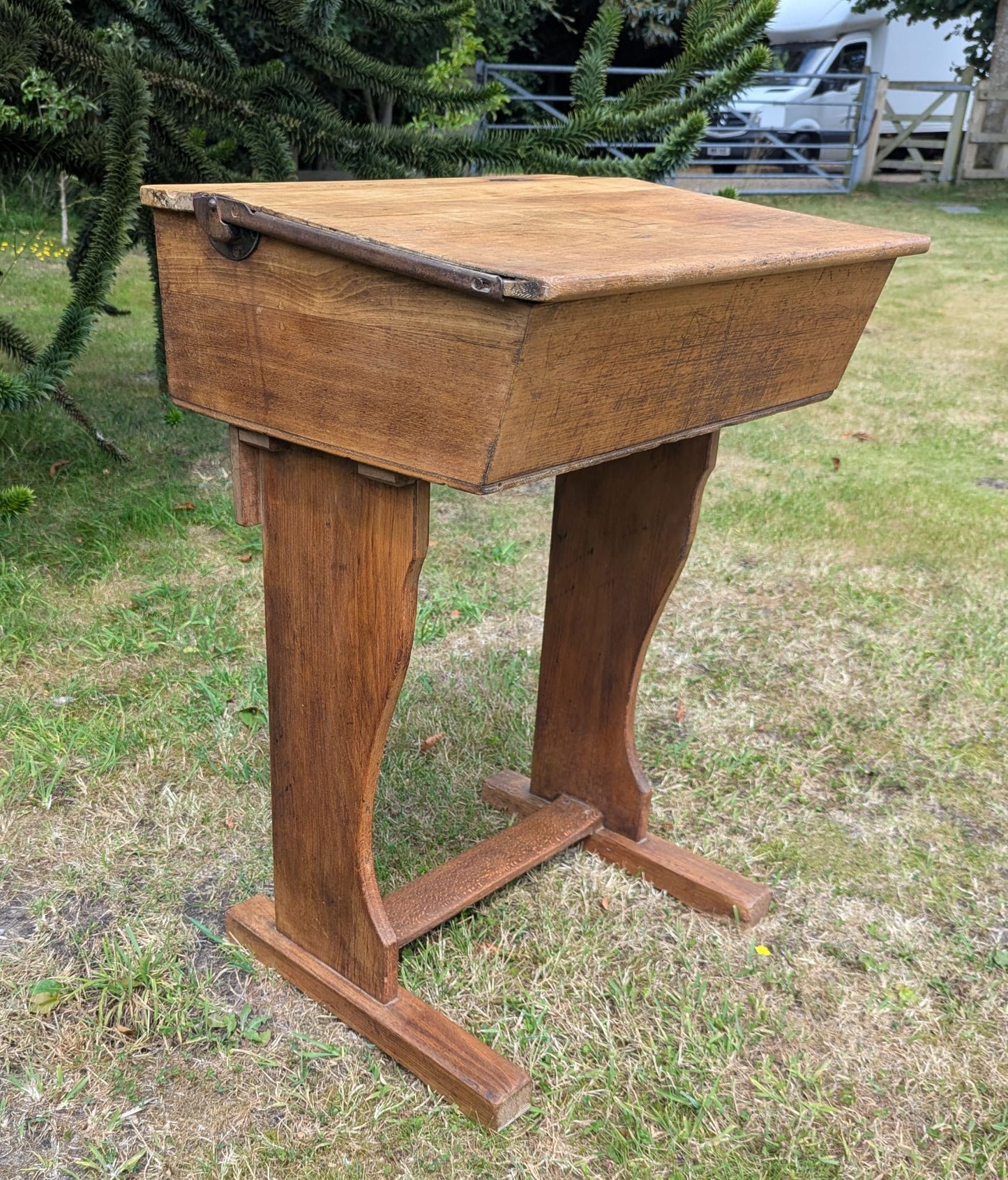 Vintage mid century beech child's school desk - Delivery available
