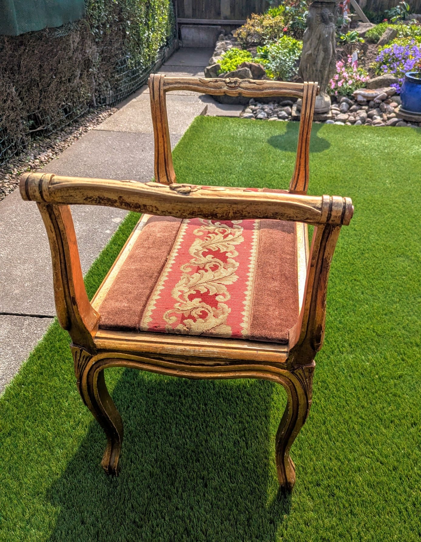 Antique Louis Phillipe gilt Piano stool - Delivery Available