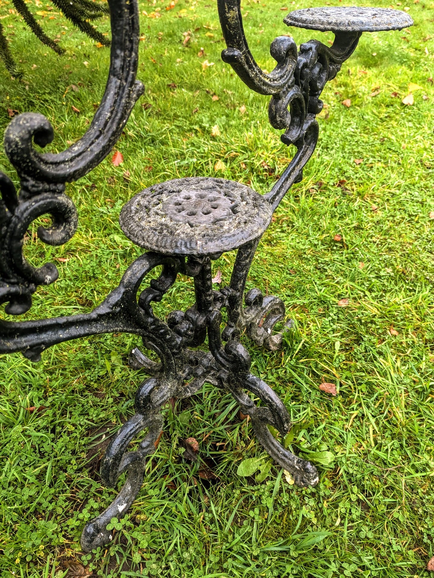 Vintage Victorian Black Cast Iron Six Tier Plant Stand - Free UK Delivery