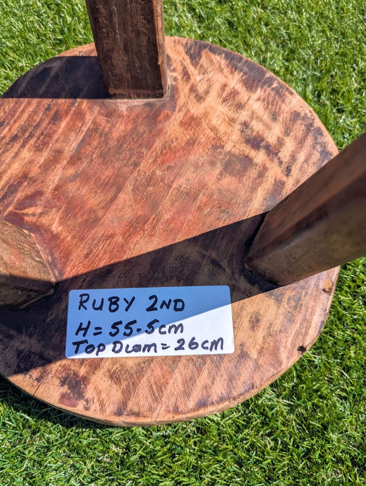 Ruby 2nd Rustic Elm Antique stool - Delivery Available