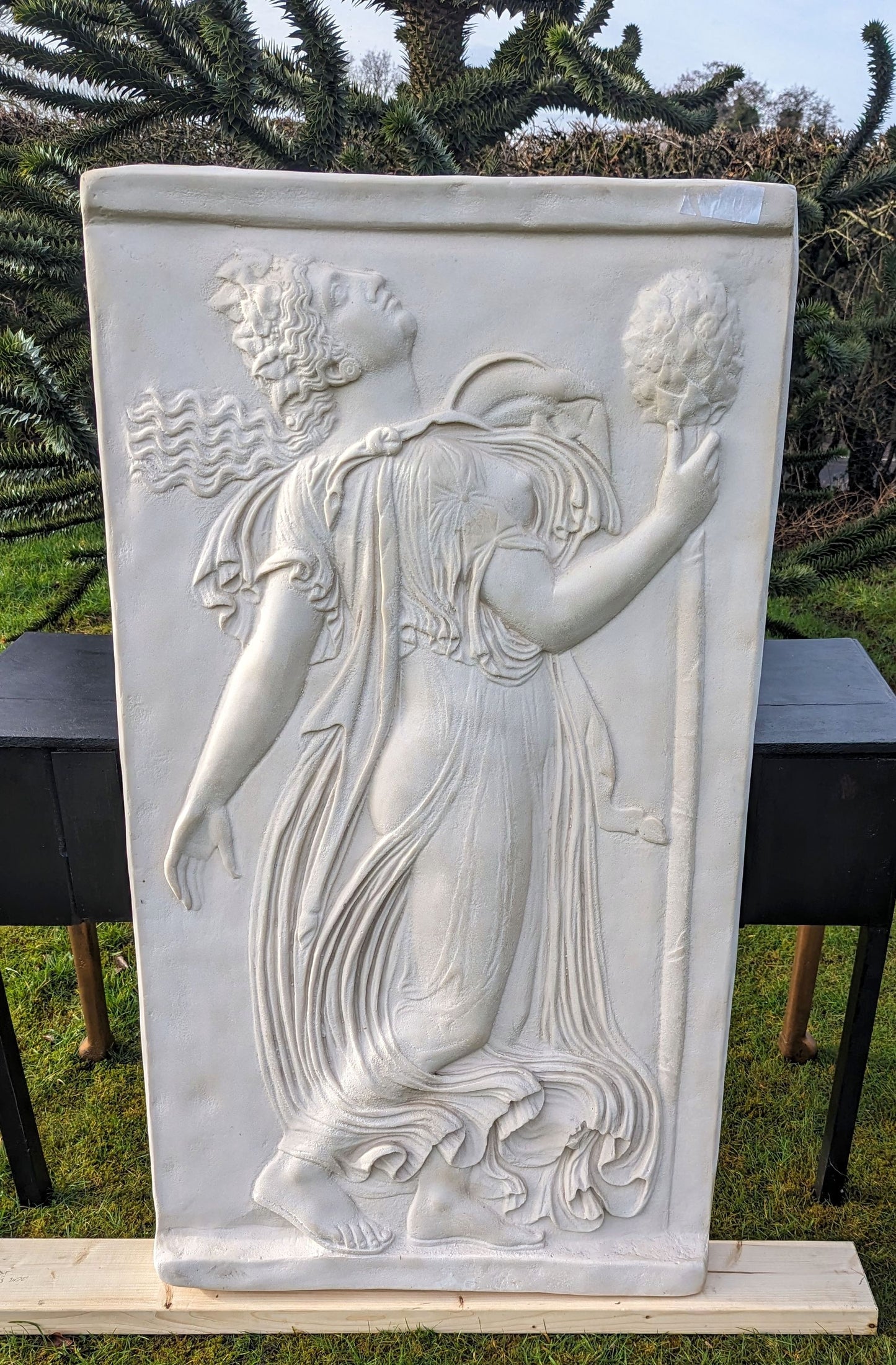 Marbleized resin greek maenads plaque art - Free UK Delivery