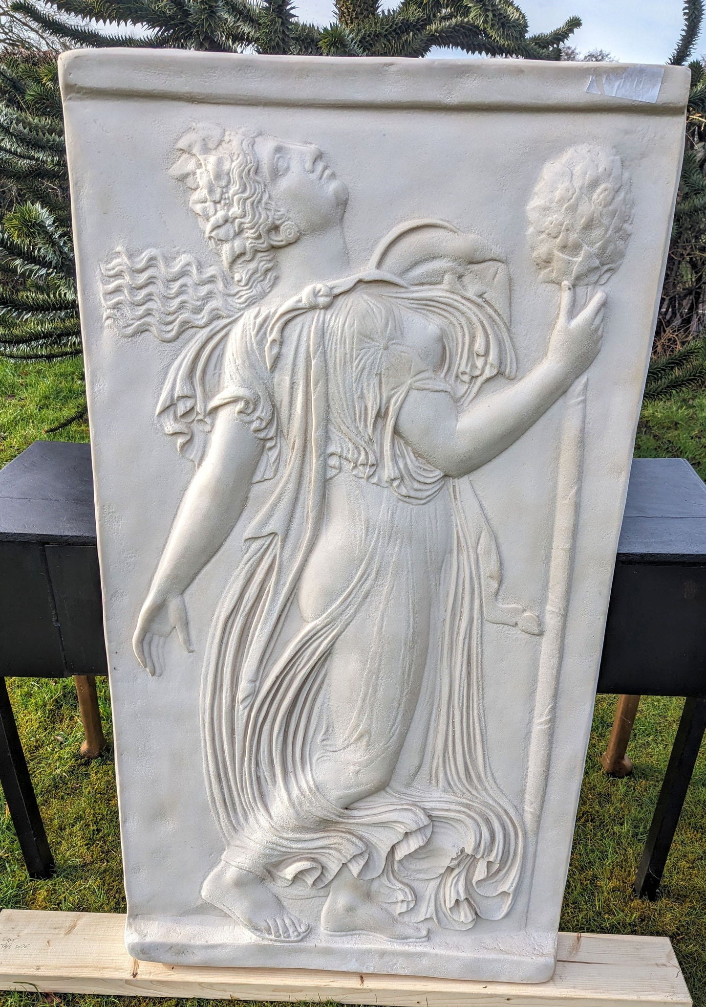 Marbleized resin greek maenads plaque art - Free UK Delivery