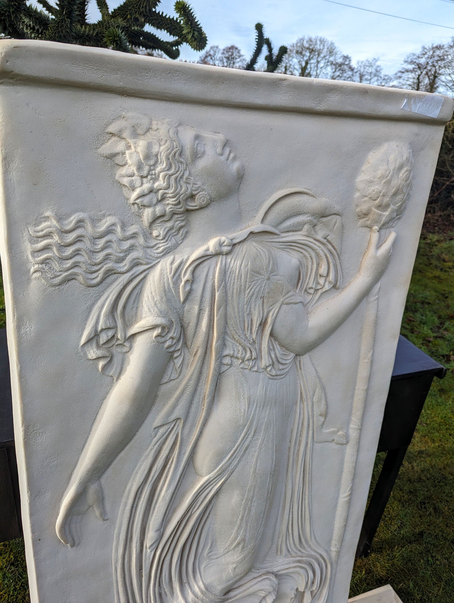 Marbleized resin greek maenads plaque art - Free UK Delivery