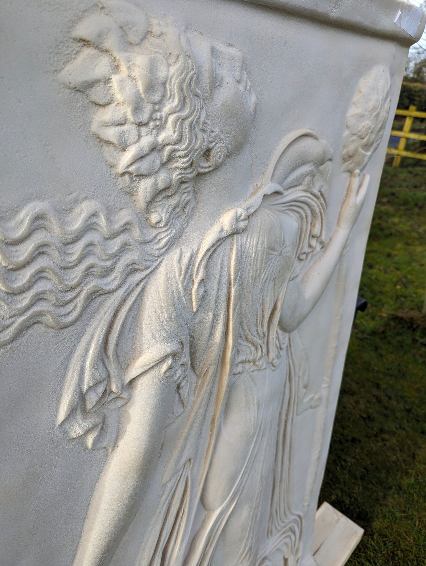 Marbleized resin greek maenads plaque art - Free UK Delivery