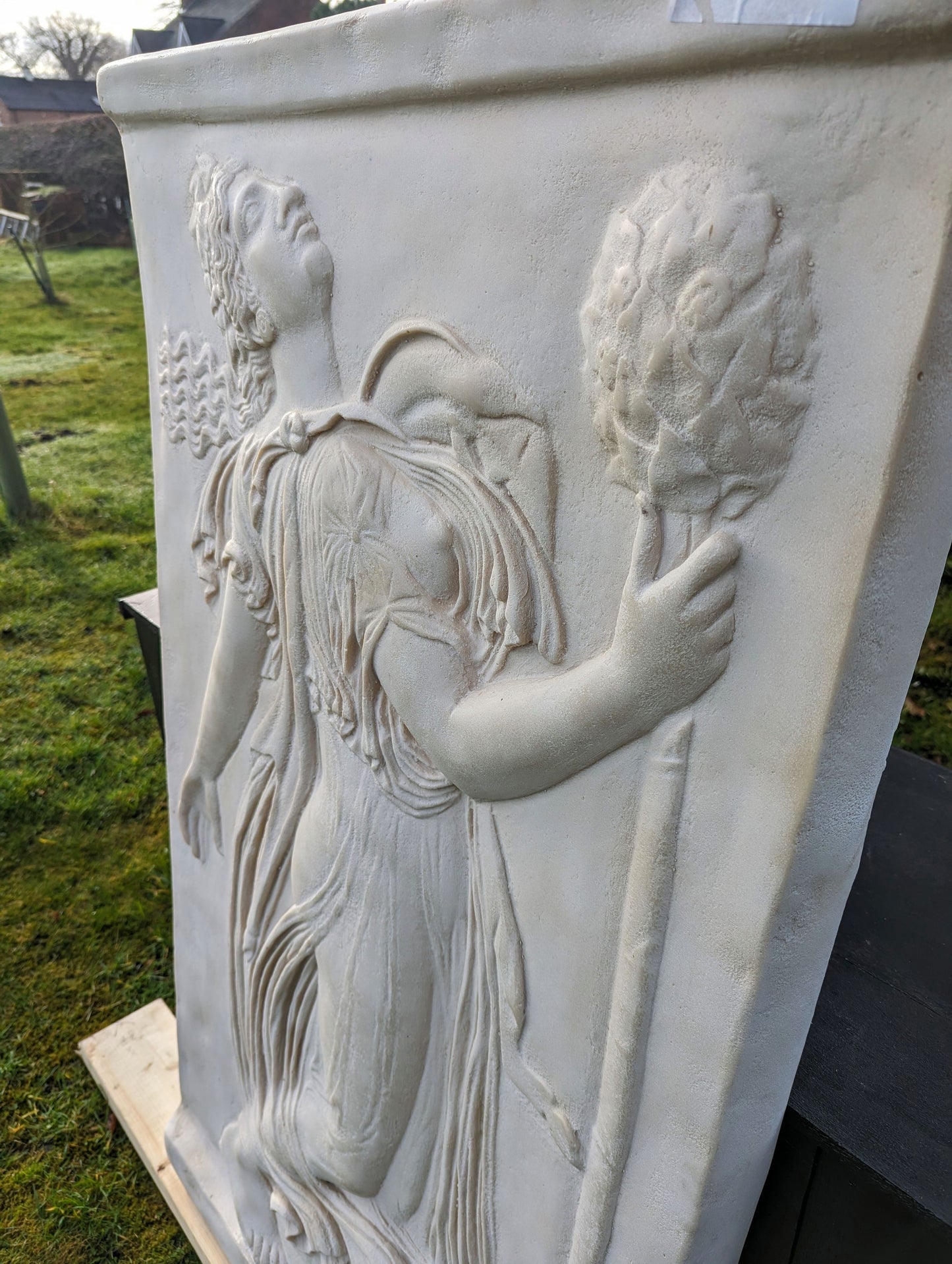 Marbleized resin greek maenads plaque art - Free UK Delivery
