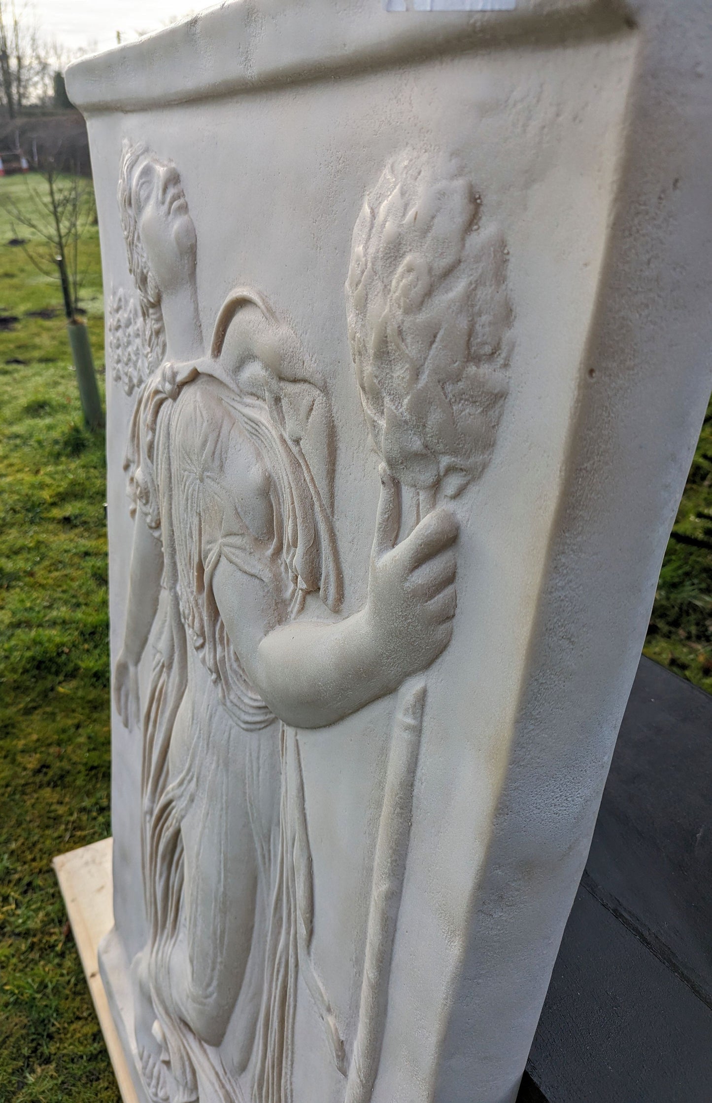 Marbleized resin greek maenads plaque art - Free UK Delivery