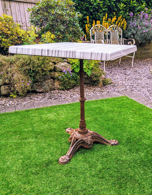 Vintage Simulated Marble decorative Iron Bistro Table (Nicole) - Free UK Delivery