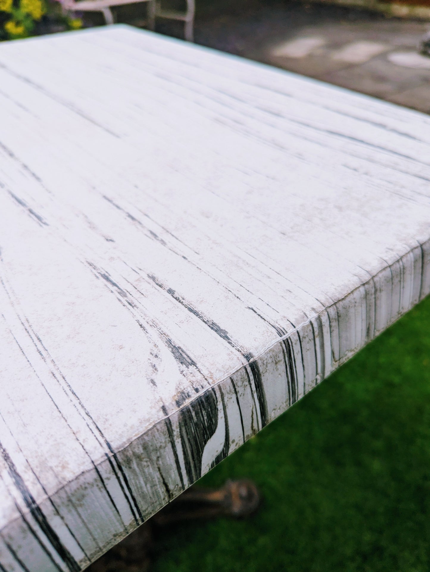 Vintage Simulated Marble decorative Iron Bistro Table (Thierry) - Free UK Delivery