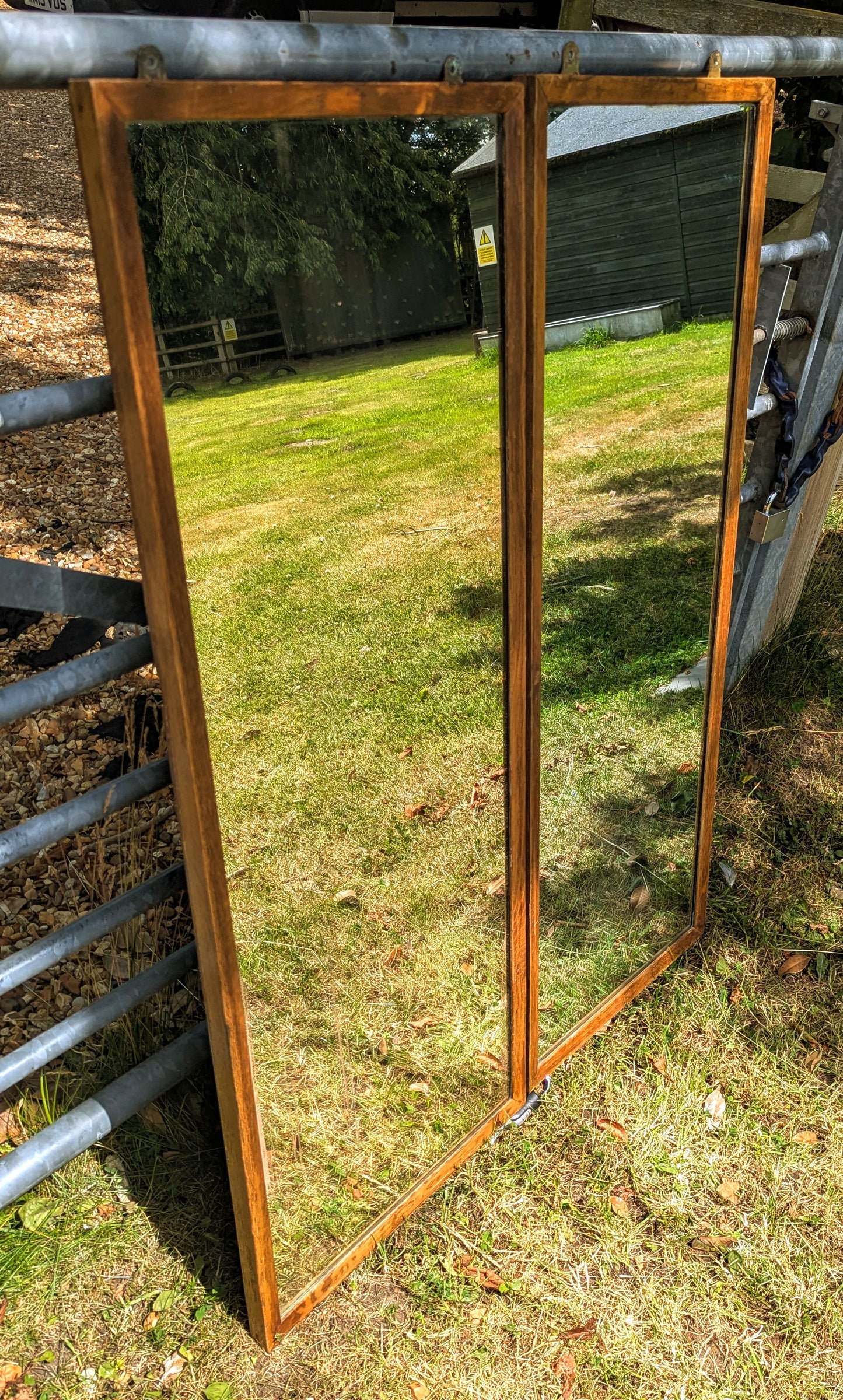 Outstanding Pair Air ministry Mid century Oak mirrors - Delivery Available