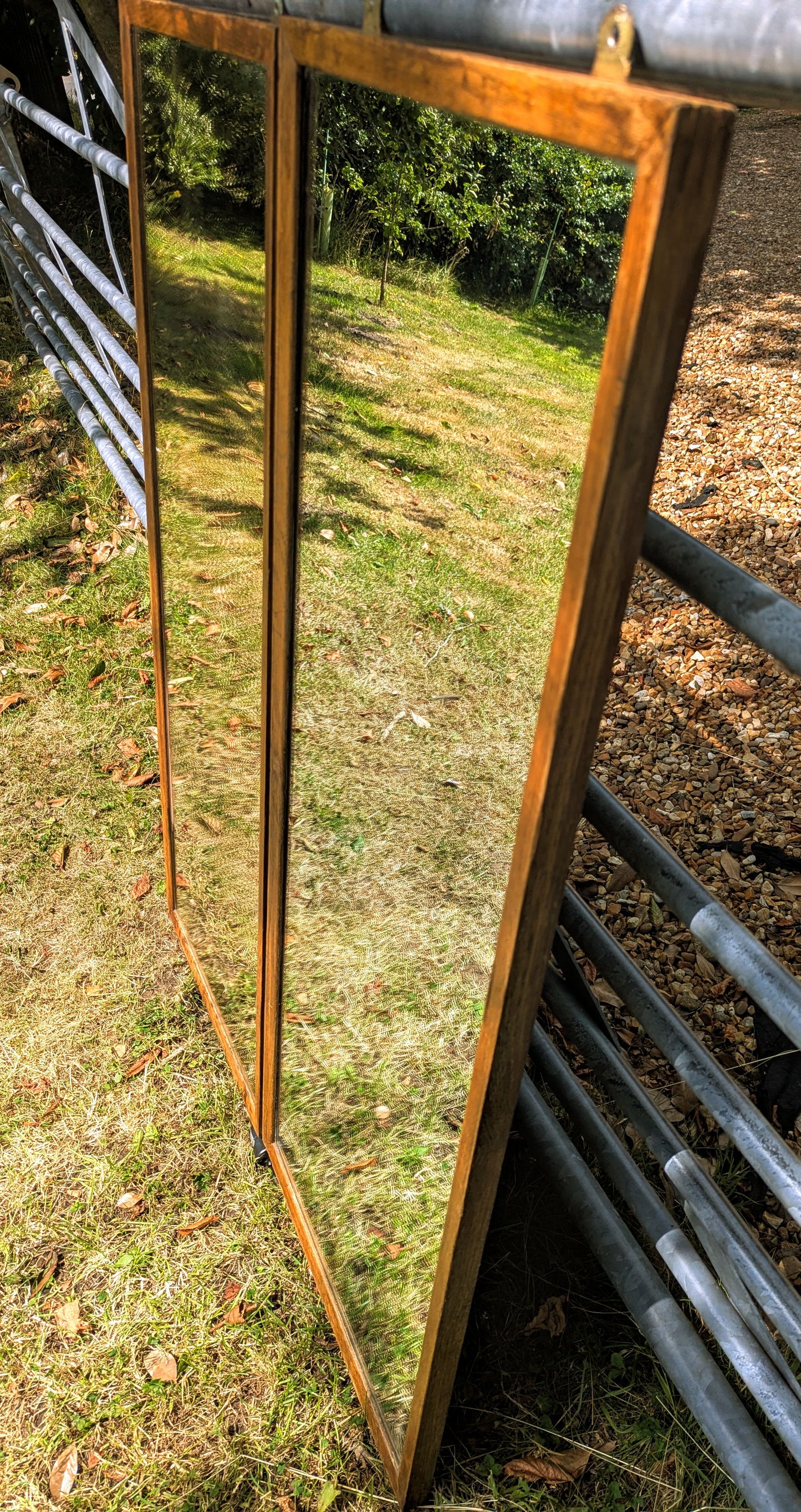 Outstanding Pair Air ministry Mid century Oak mirrors - Delivery Available