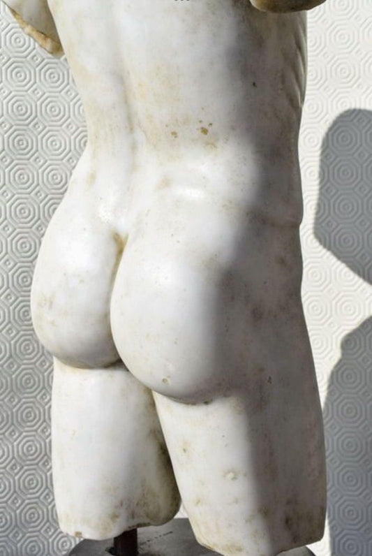 Superb Mid Century Grand Tour Solid Marble Revolving Torso - Delivery Included