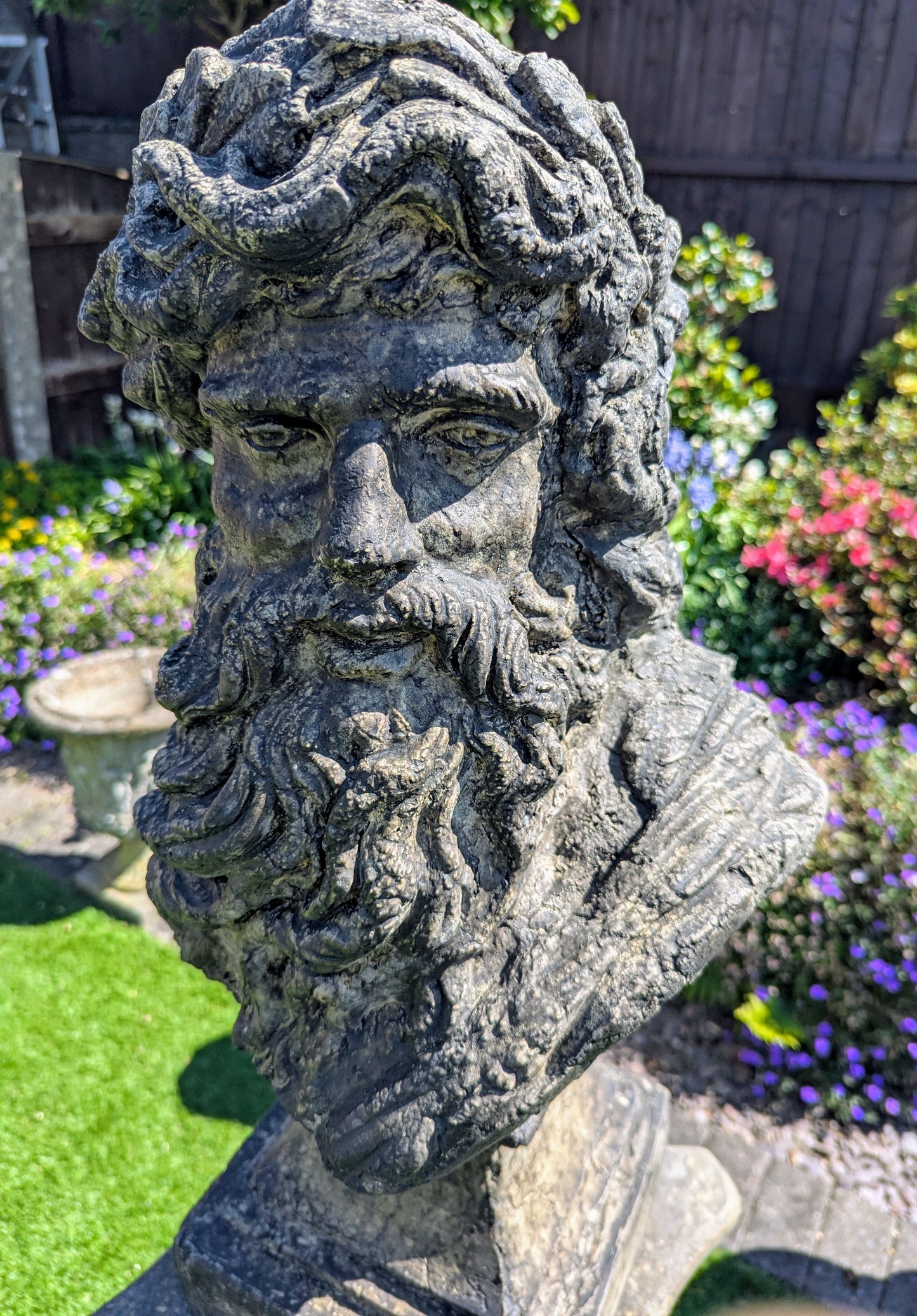 Greek God Zeus English Stone Statue - Free UK Delivery