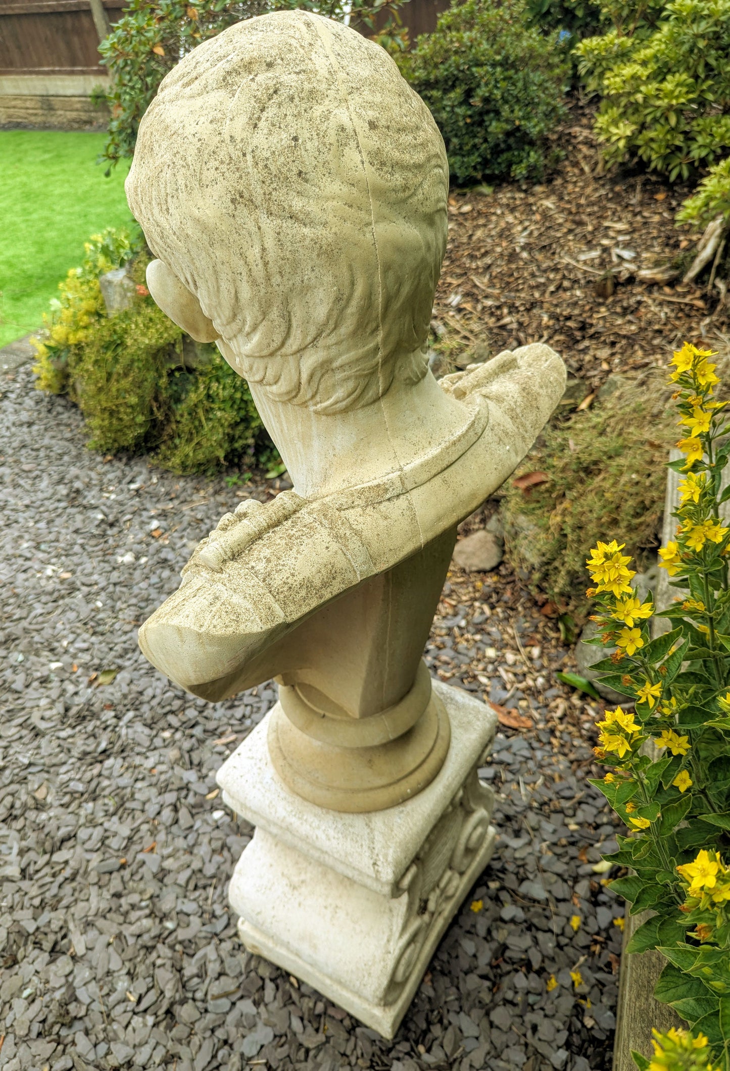Mid 20th Century Classical Stone Bust Cesar Augustus - UK Delivery Included