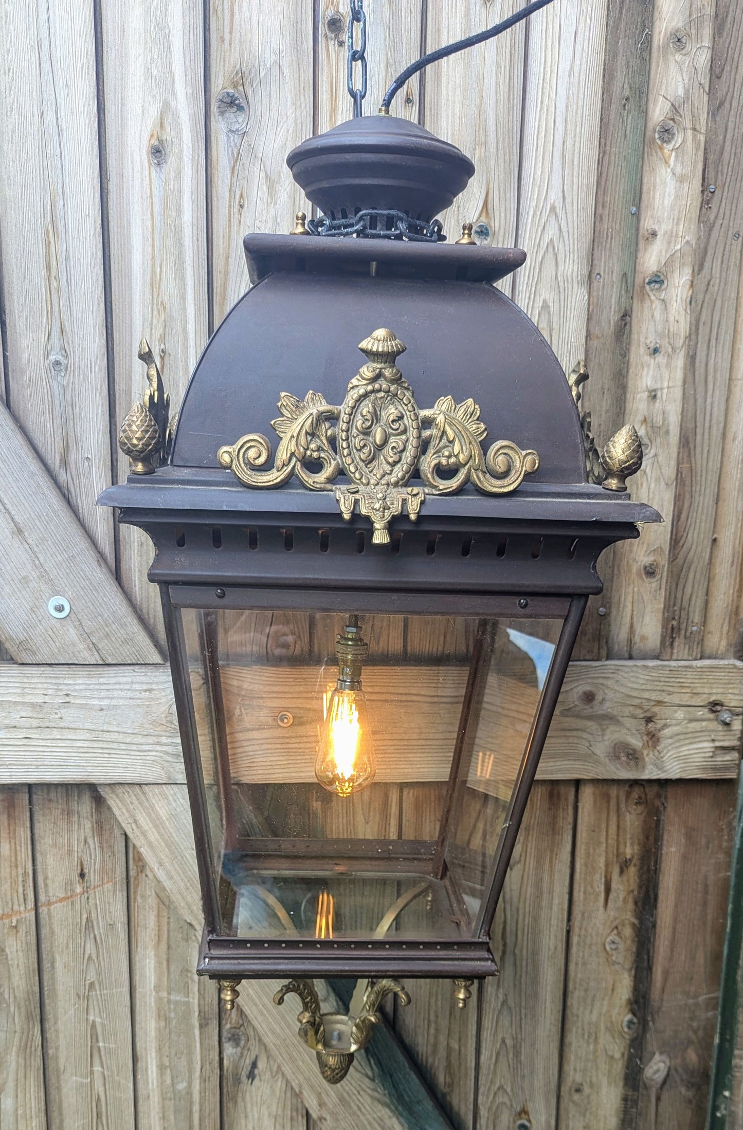 Antique Casino Brass Lantern - Delivery Available
