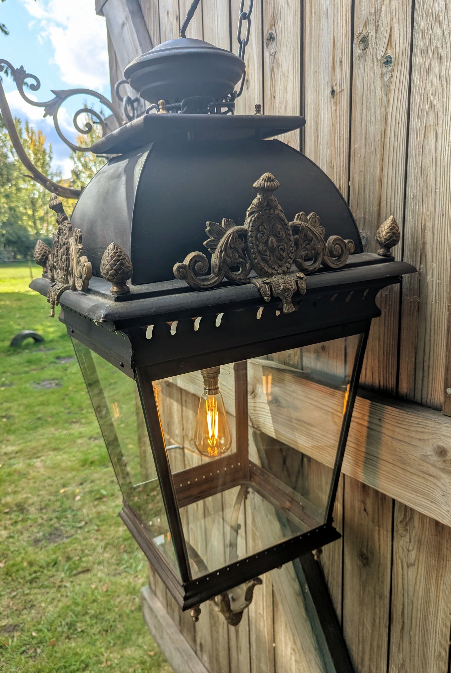Antique Casino Brass Lantern - Delivery Available