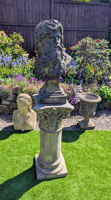 Greek God Zeus English Stone Statue - Free UK Delivery