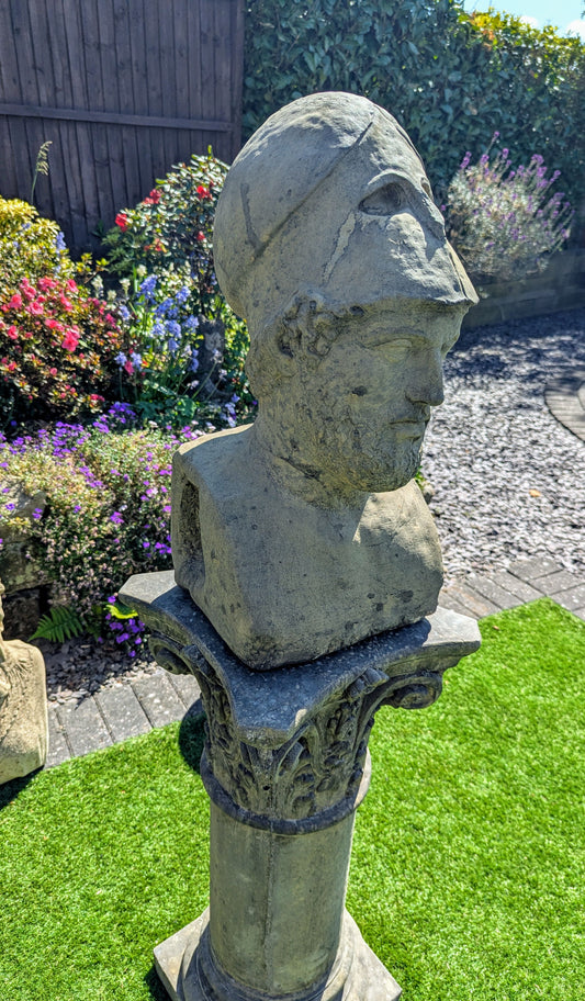 English Stone Pericles Ancient Greek Statesman Garden Ornament - Free UK Delivery