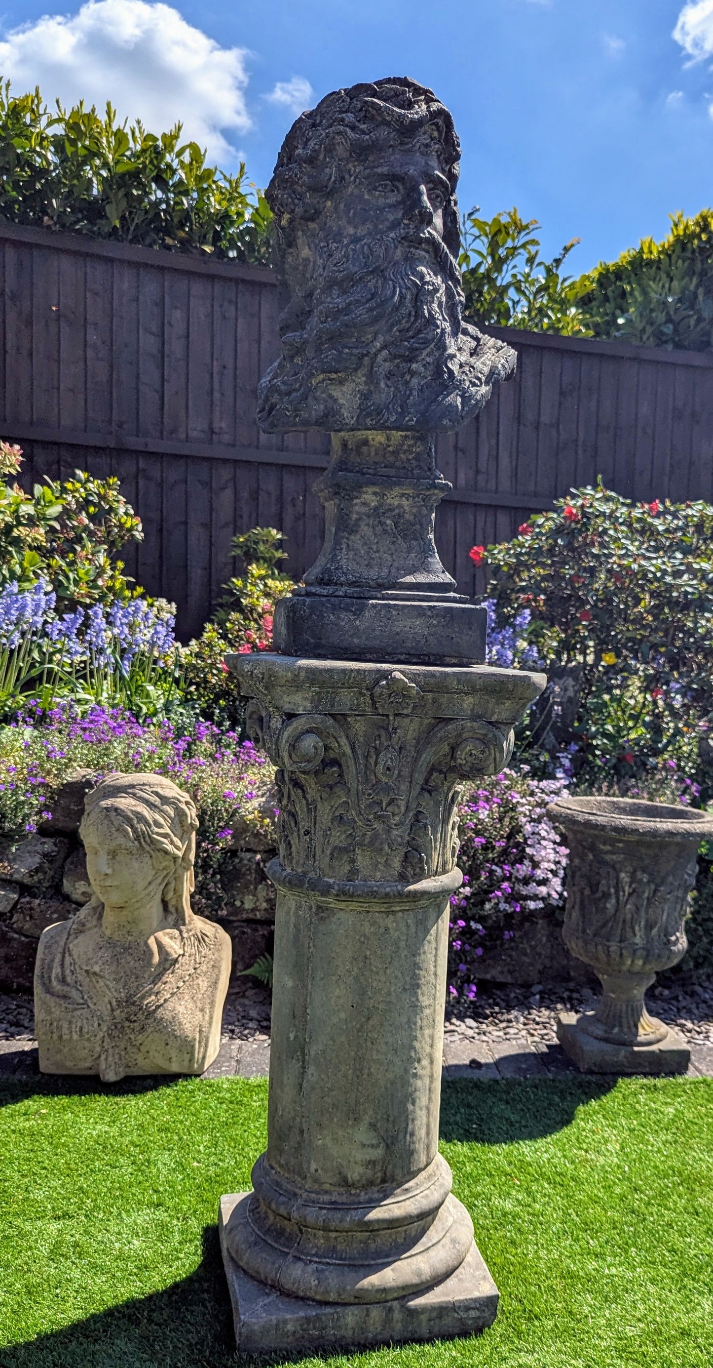 Greek God Zeus English Stone Statue - Free UK Delivery