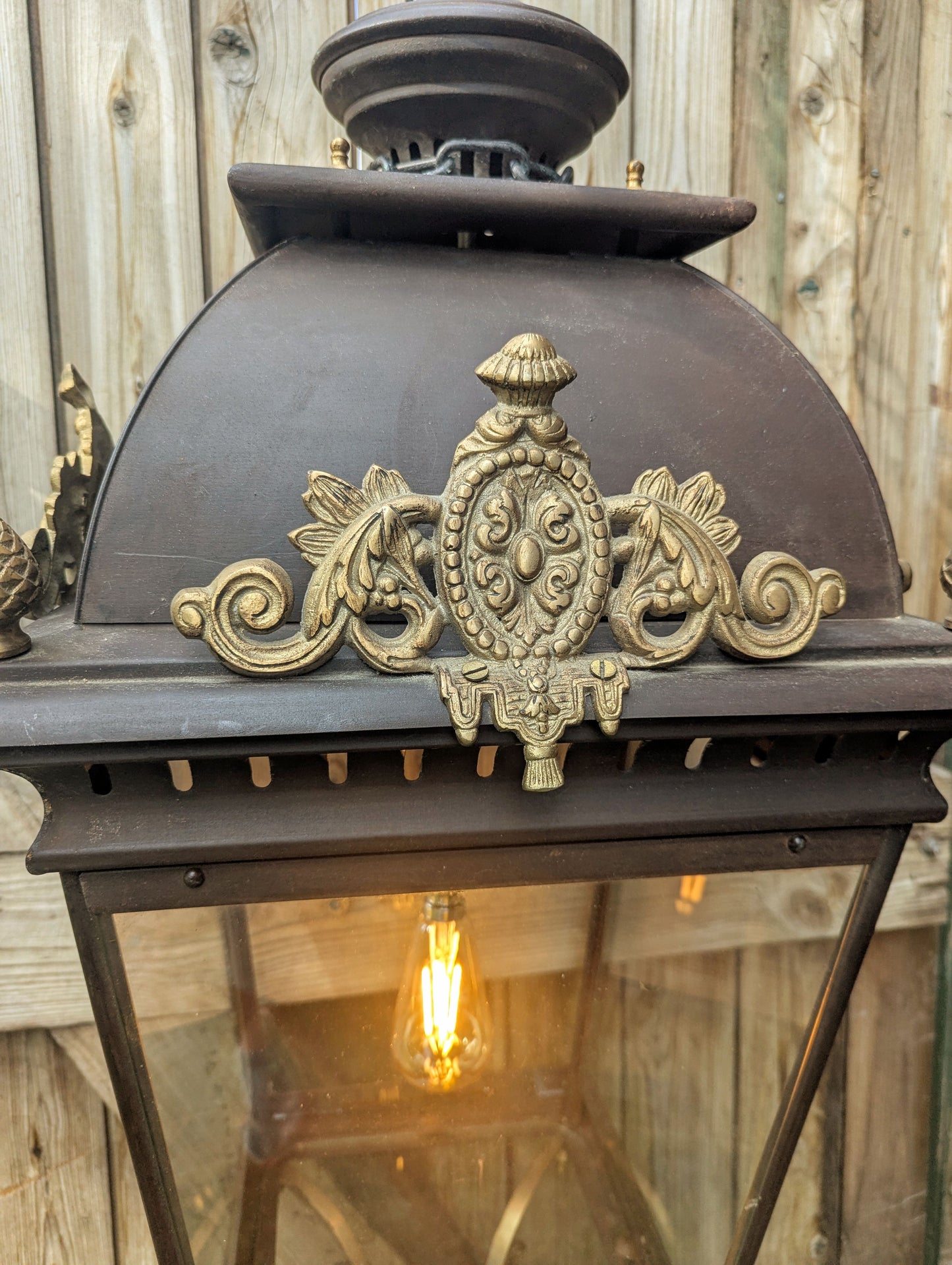Antique Casino Brass Lantern - Delivery Available