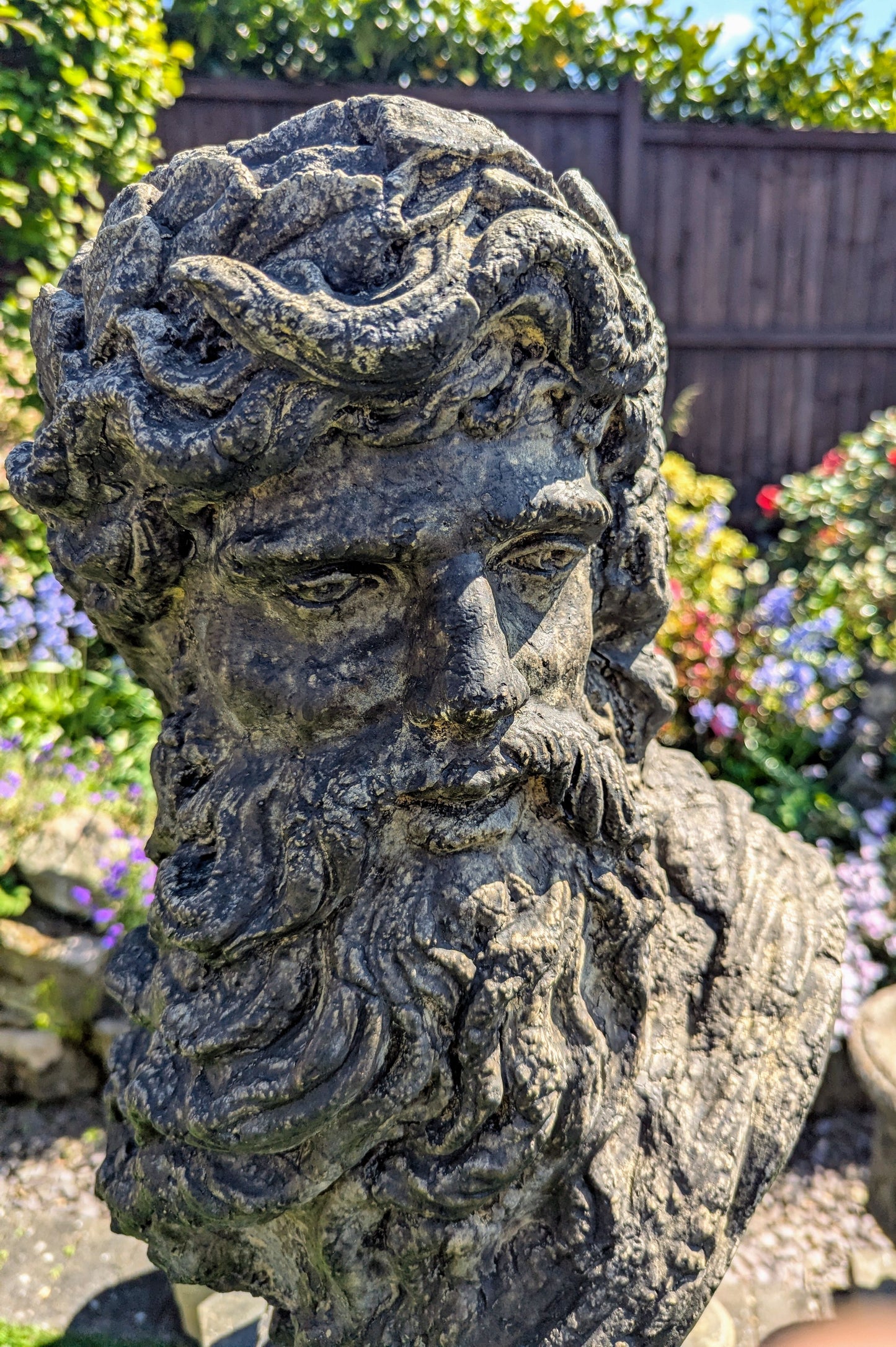 Greek God Zeus English Stone Statue - Free UK Delivery