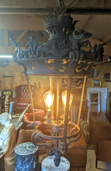 19th Century French Bronze Lantern Lamp - UK Delivery Available