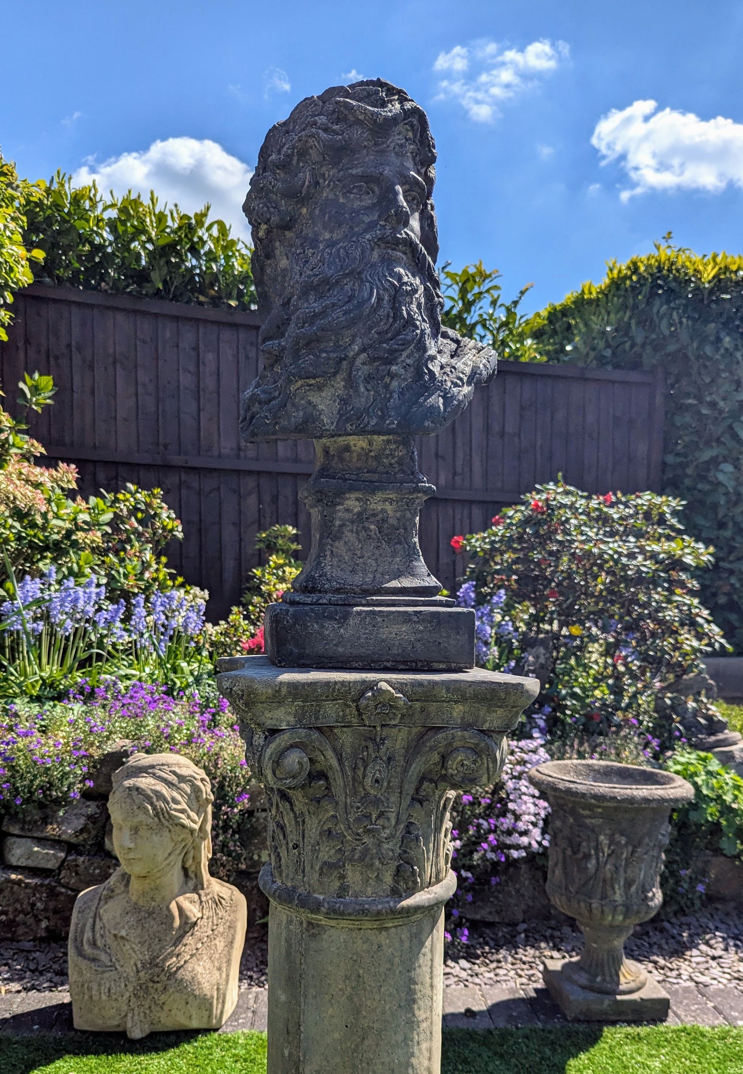 Greek God Zeus English Stone Statue - Free UK Delivery
