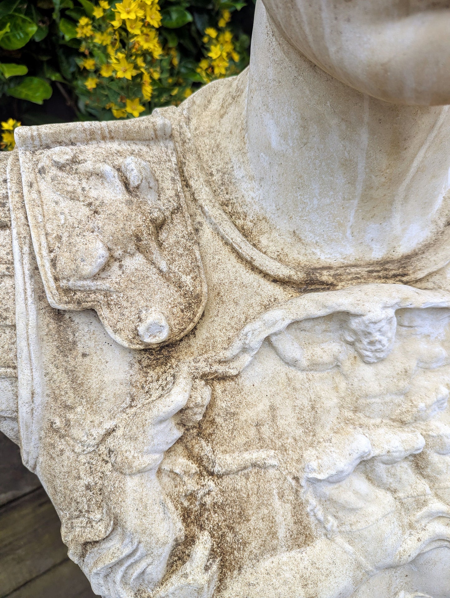 Mid 20th Century Classical Stone Bust Cesar Augustus - UK Delivery Included