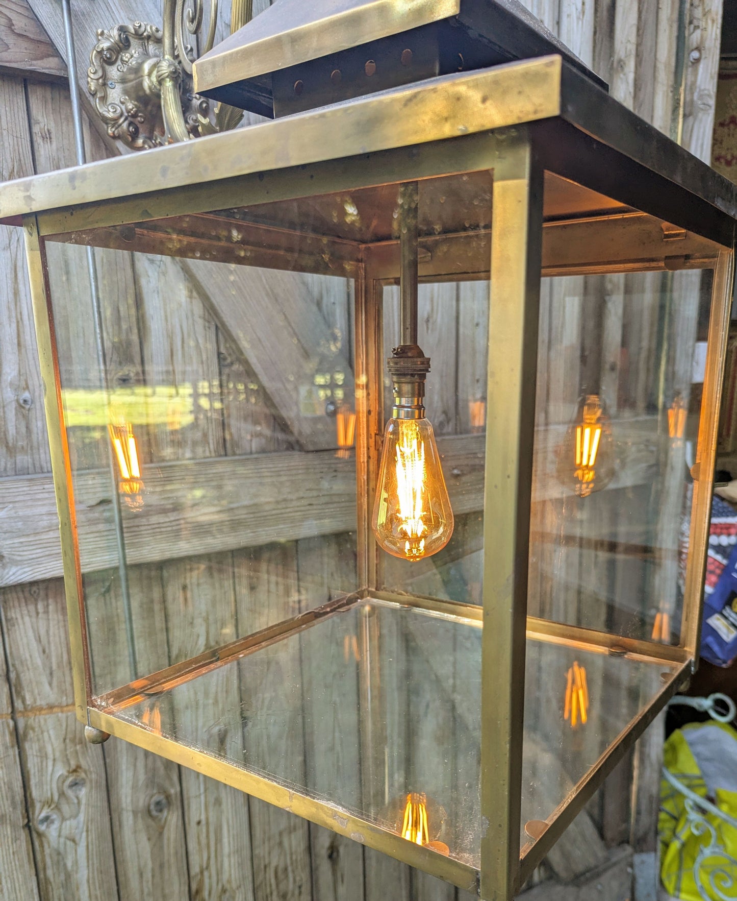 Vintage Gold Brass Lantern - Delivery Available UK