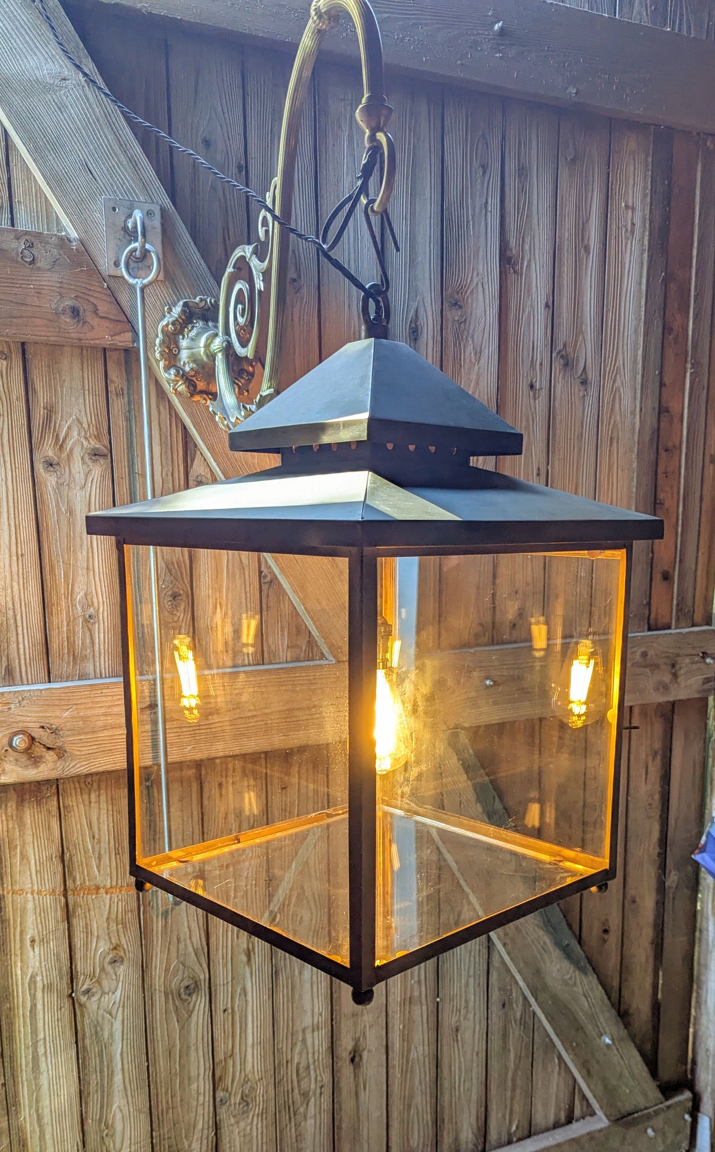 Contemporary Brass Porch Lantern - Delivery Available UK