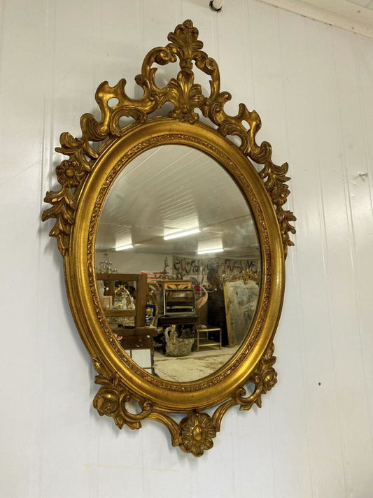 Deknudt of Belgium oval gilt mirror - Free UK Delivery