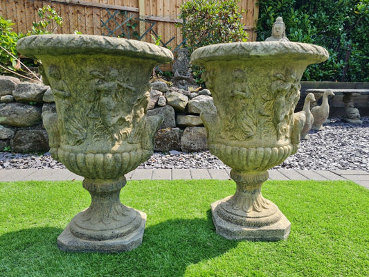 Greek Style English Stone Garden Urn/Planter - Free UK Delivery