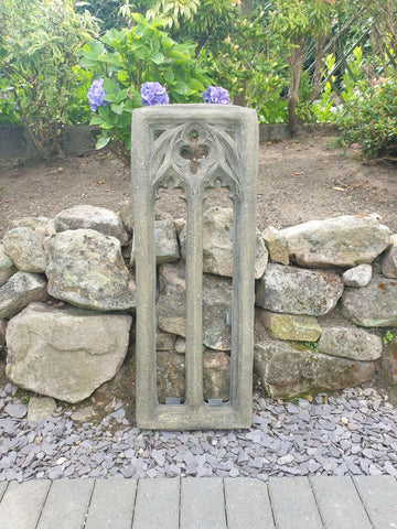 Medieval church window garden ornament English stone - Free UK Delivery