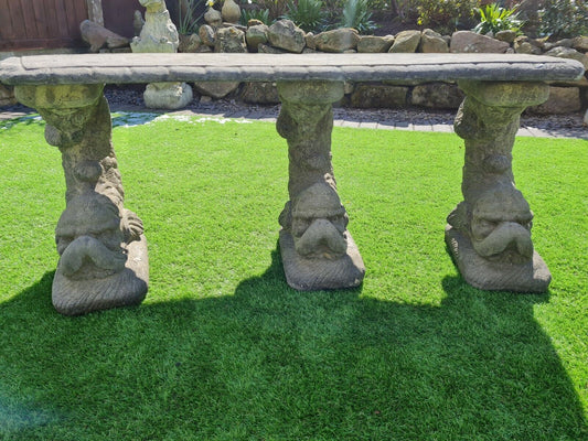 Dolphin Garden bench English Stone - Free UK Delivery