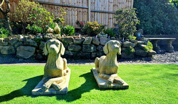 19th Century style laying pointer hunting dogs - Free UK Delivery