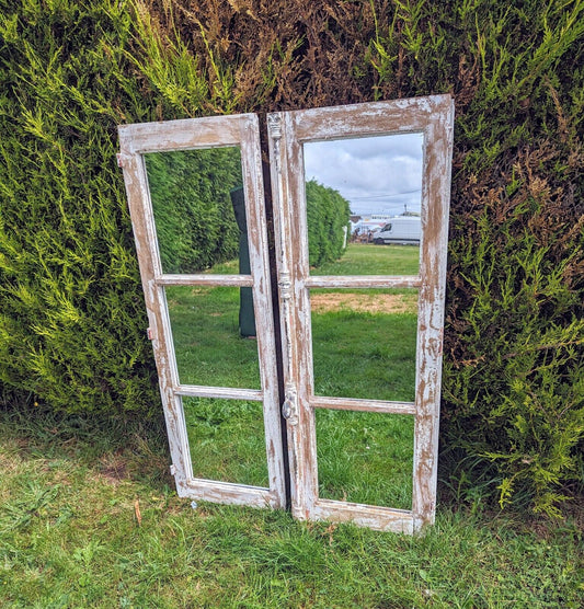 Authentic pair rustic french Lior valley mirror doors - Free UK Delivery