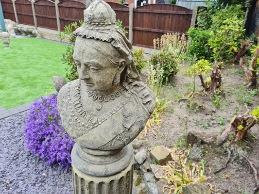 Queen Victoria garden ornament English stone