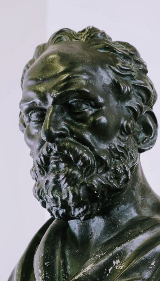 Antique bronzed plaster neoclassical bust - Caleono