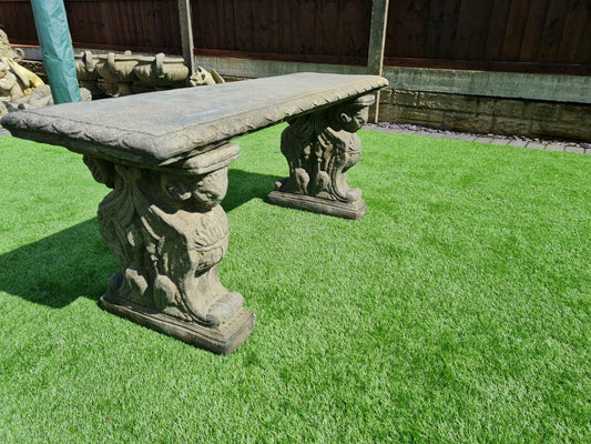 Rams head bench English stone - Free UK Delivery