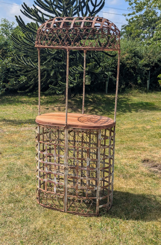 Vintage decorative mid-century ironwork garden bar - Delivery available 0359