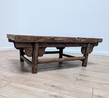 Rustic Vintage Reclaimed Elm Wood Coffee Table - Delivery Available 0280