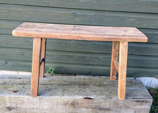 Rustic reclaimed vintage elm Table/Stool (Bells 1) - Delivery available