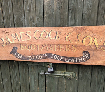 Large vintage Hand-Painted Artwork Sign - Delivery Available 0264