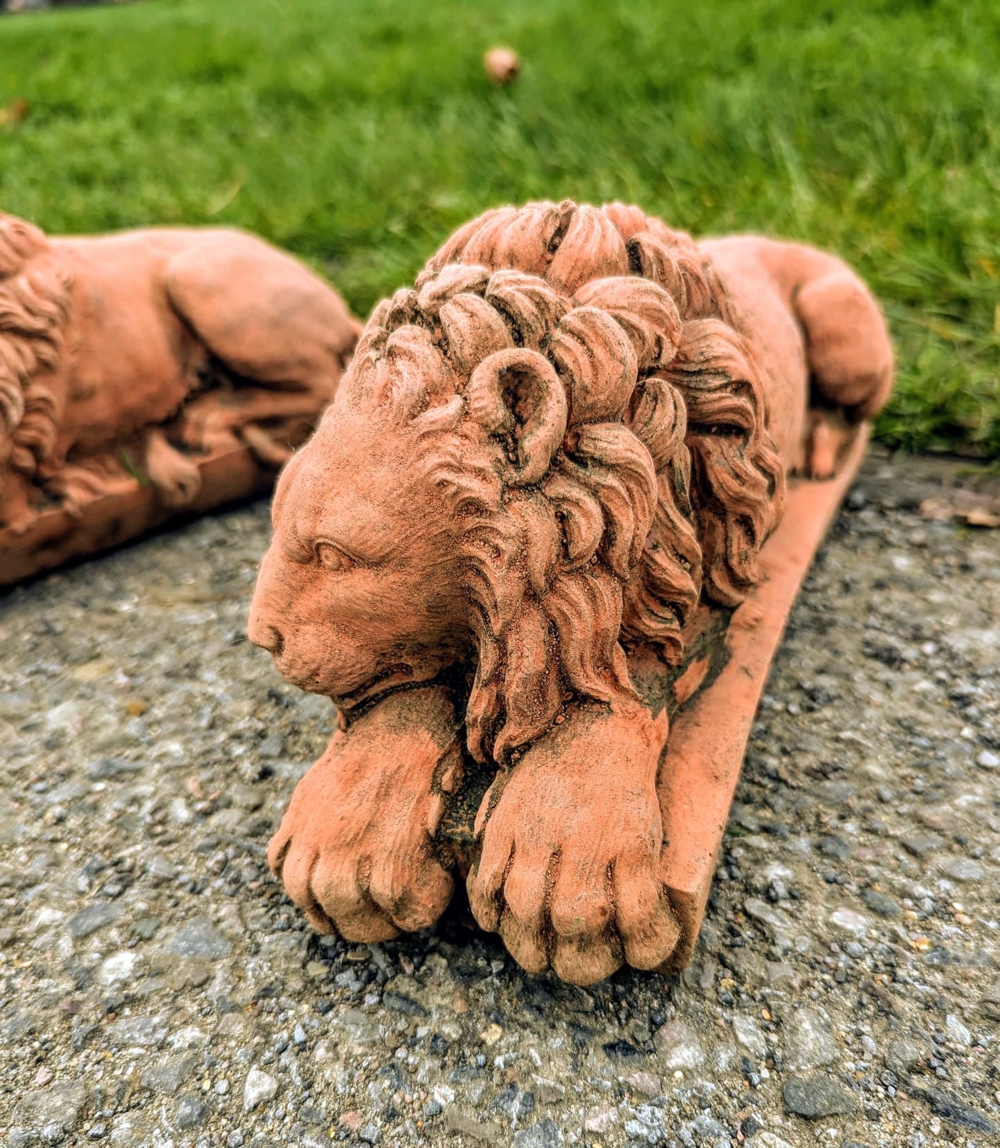 Pair of Canova Lions made from English Stone - Free UK delivery