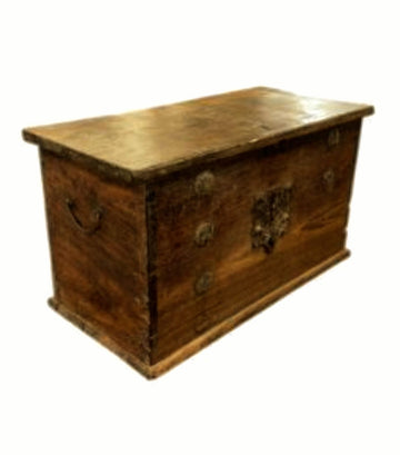Teak iron mounted Coffer blanket Trunk 19th Century - Delivery Available