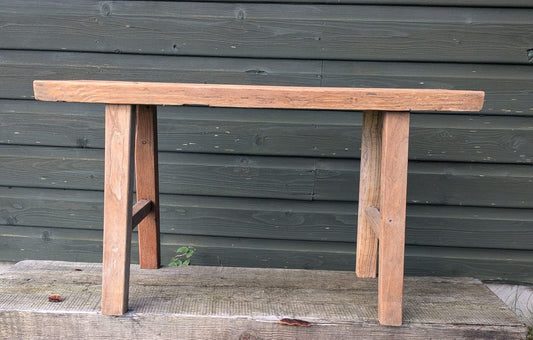 Rustic reclaimed vintage elm Table/Stool (Bells 2) - Delivery available.