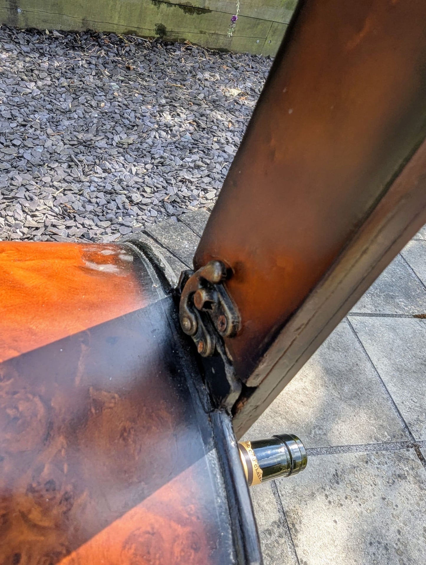 Bespoke Vintage burr walnut effect Cello Wine rack - Delivery Available