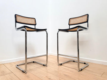 Pair of original Cessca Marcel Breuer bar stools - Delivery Available 0328