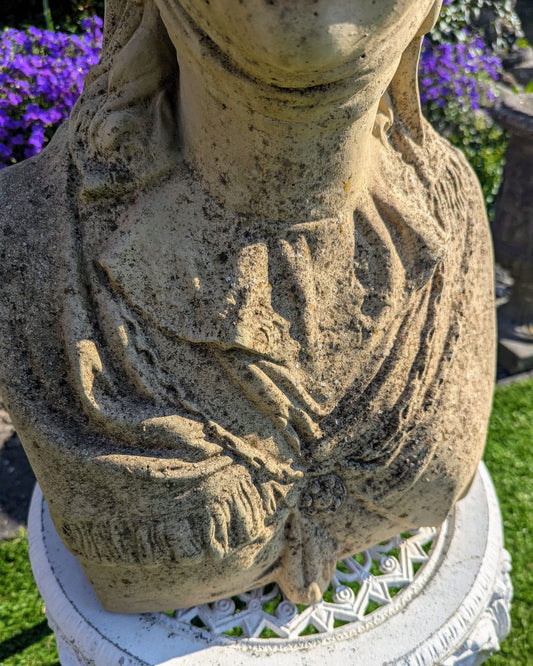 Vintage Hera Greek Goddess Of Marriage Stone Bust - Delivery Available