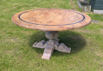 Vintage Large Acacia wood dining table - Delivery available 0334