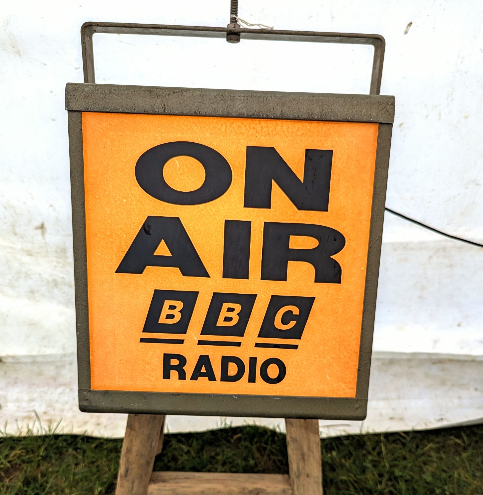Vintage Original Large Live On Air BBC Radio Light - UK Delivery Included